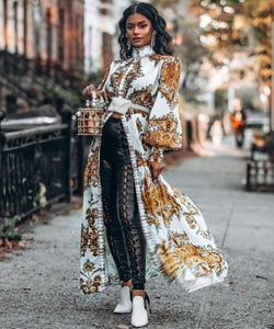 Paisley Maxi Dress/Kimono