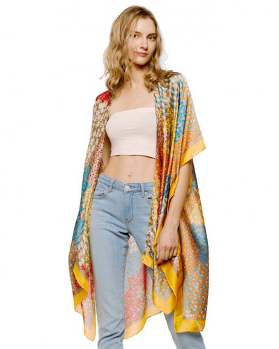 Yellow Silky Kimono
