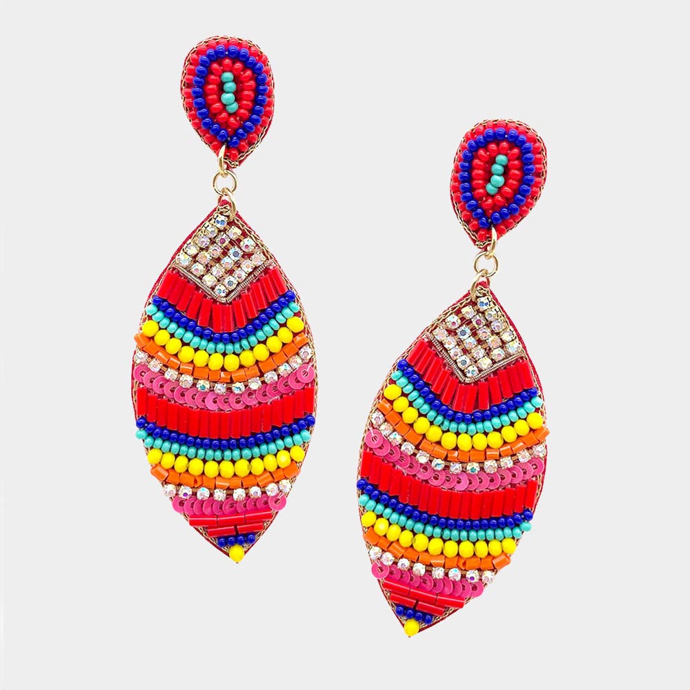 Multi-color Petal Earrings