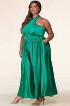 Load image into Gallery viewer, Teal Halter Jumpsuit