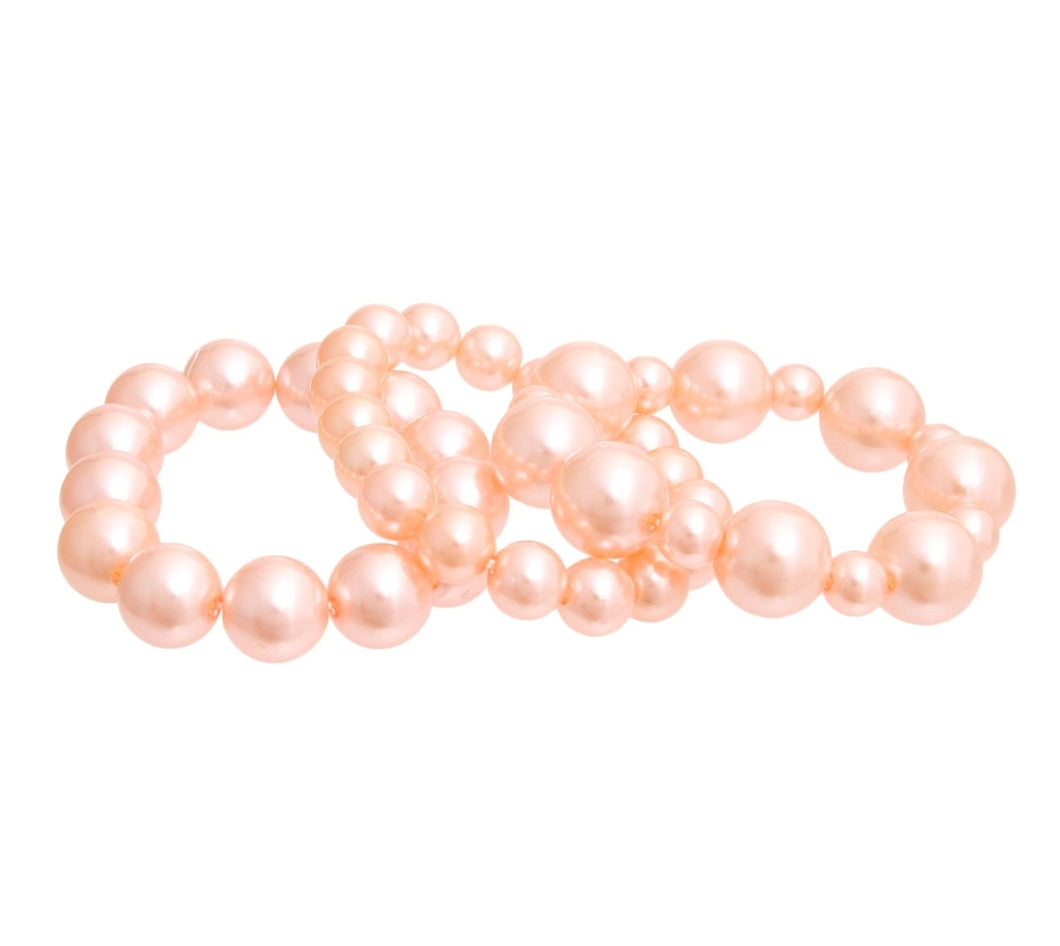 Peach Pearl Bracelets