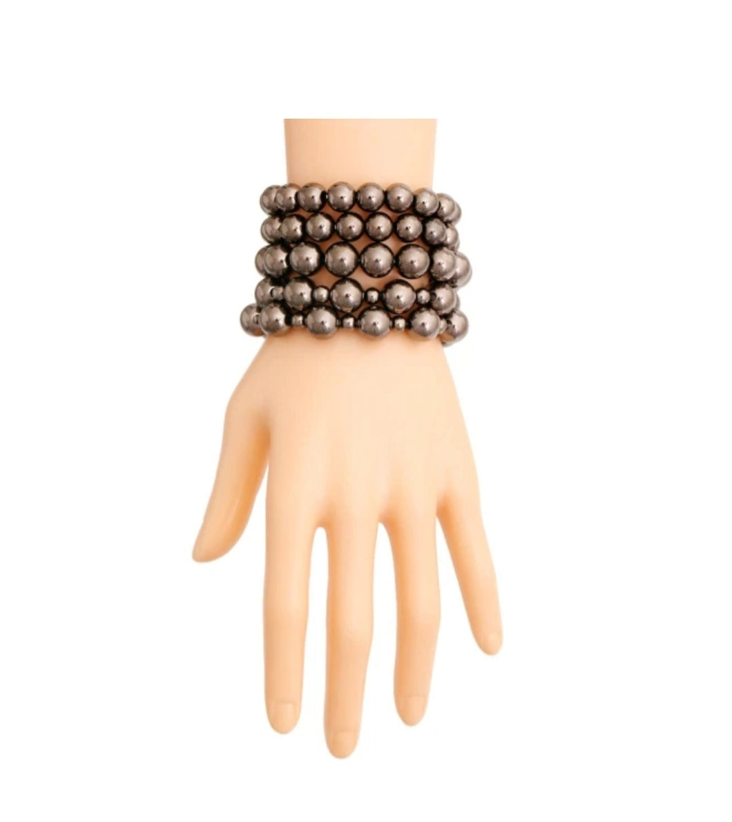 Metallic Hematite Pearl Bracelets