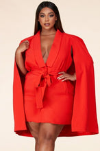 Load image into Gallery viewer, Scarlet Red Cape Dress