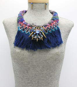 Blue Azari Collar Necklace