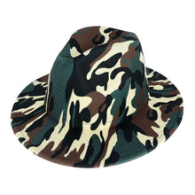Load image into Gallery viewer, Camouflage Fedora Hat